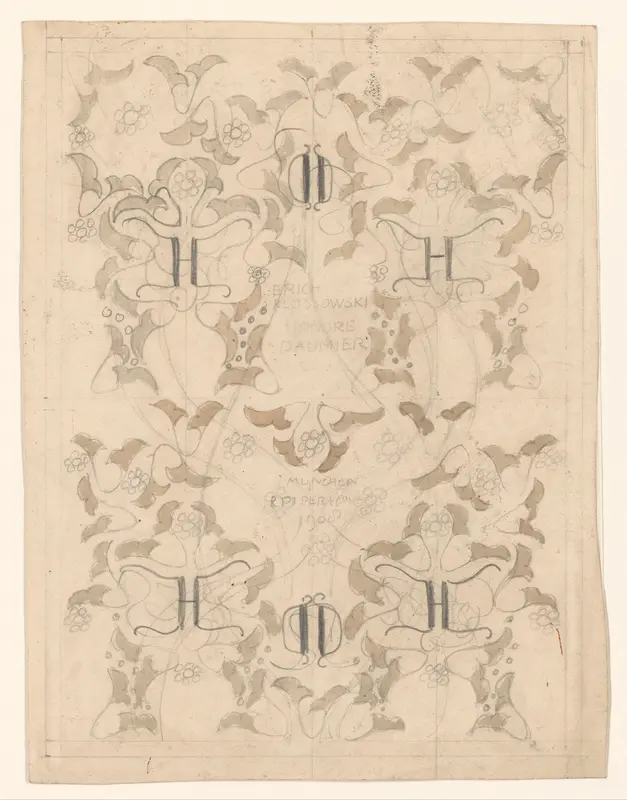 Ontwerp voor een omslag voor een uitgave van Honoré Daumier en Erich Klossowski (München 1908) Wall Art by Carel Adolph Lion Cachet - High-Resolution Digital Print