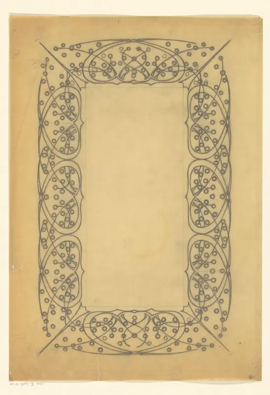 Ontwerp voor een ornamenteel kader Wall Art by Reinier Willem Petrus de Vries (1874-1953) - High-Resolution Digital Print
