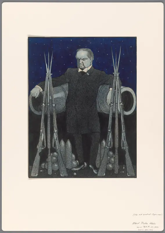 Ontwerp voor een politieke spotprent op Abraham Kuyper Wall Art by Albert Hahn (I) - High-Resolution Digital Print