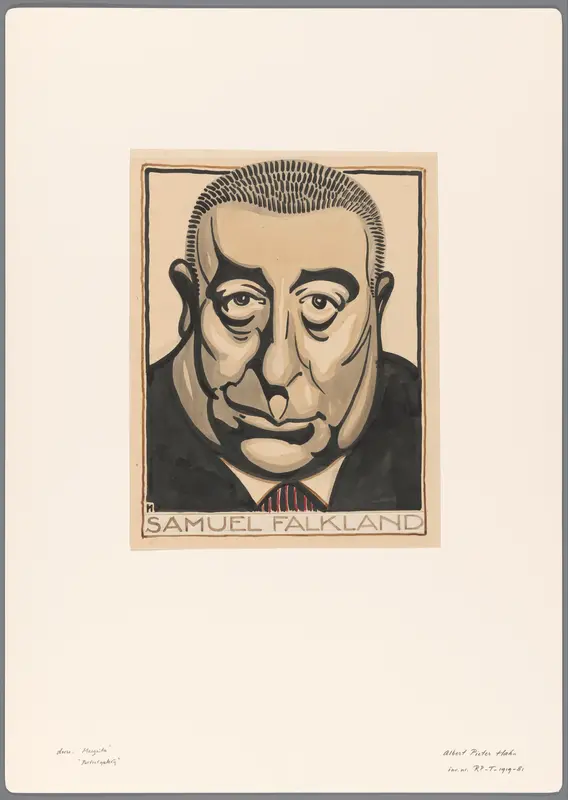 Ontwerp voor een politieke spotprent: Samuel Falkland Wall Art by Unknown - High-Resolution Digital Print