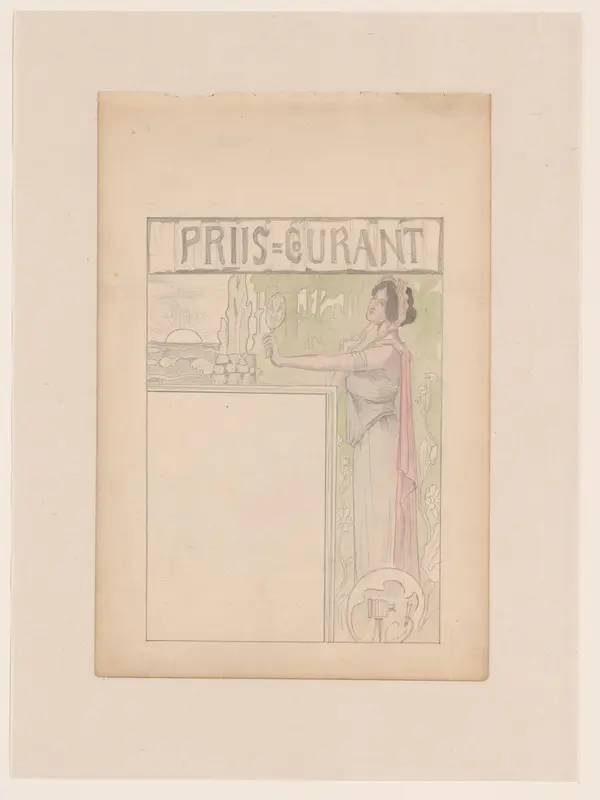 Ontwerp voor een Prijscourant van een fotografisch atelier Wall Art by Ernst Maximilian Büttinghausen - High-Resolution Digital Print