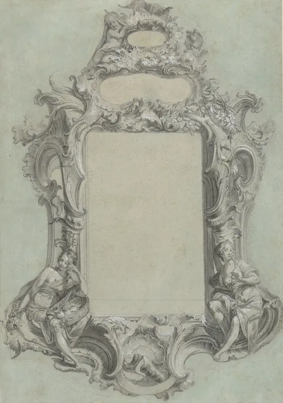 Ontwerp voor een (spiegel-?) lijst Wall Art by Johann Esaias Nilson - High-Resolution Digital Print