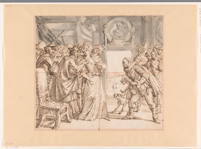 Ontwerp voor een spotprent op de vervolging van de protestanten door Lodewijk XIV Wall Art by Romeyn de Hooghe - High-Resolution Digital Print