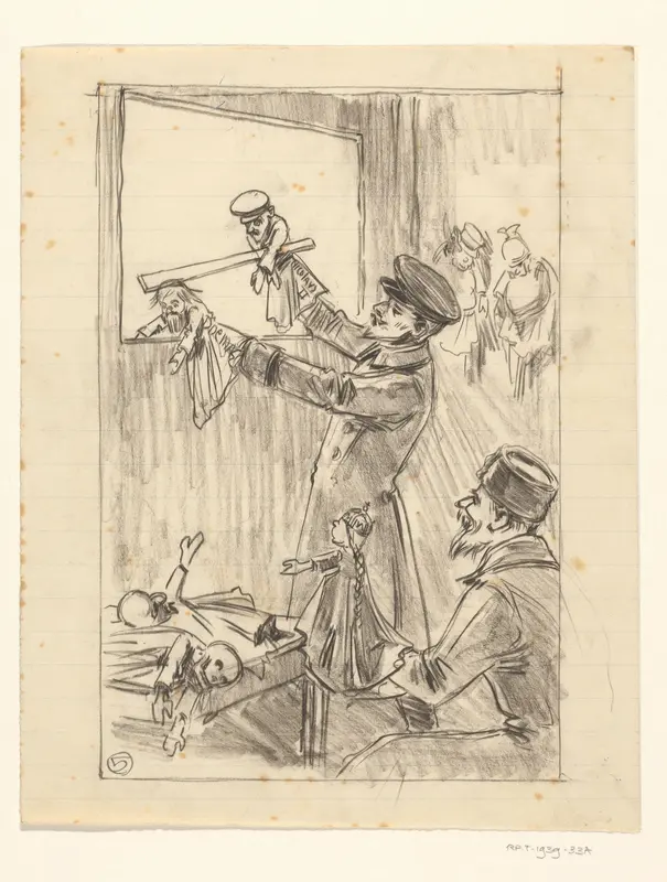 Ontwerp voor een spotprent op tsaar Nicolaas II van Rusland en de Doema Wall Art by Henricus - High-Resolution Digital Print