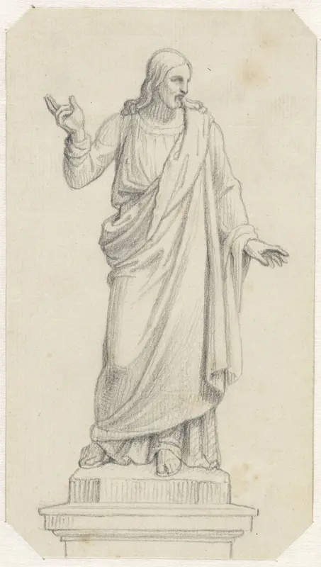 Ontwerp voor een standbeeld van Christus Wall Art by Louis Royer - High-Resolution Digital Print
