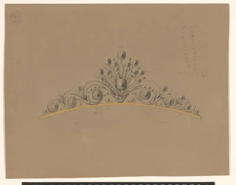 Ontwerp voor een tiara Wall Art by J.H. Hellweg - High-Resolution Digital Print