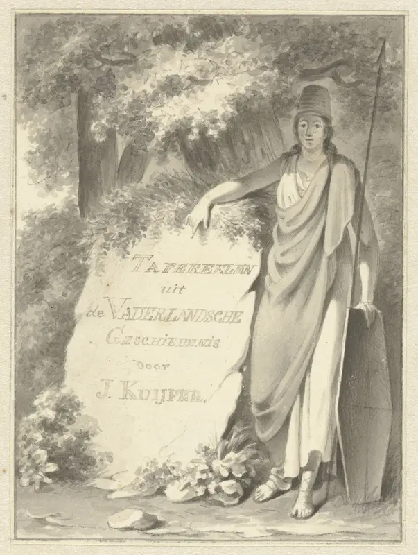 Ontwerp voor een titelblad getiteld 'Tafereelen uit de Vaderlandsche Geschiedenis' Wall Art by Jacques Kuyper - High-Resolution Digital Print