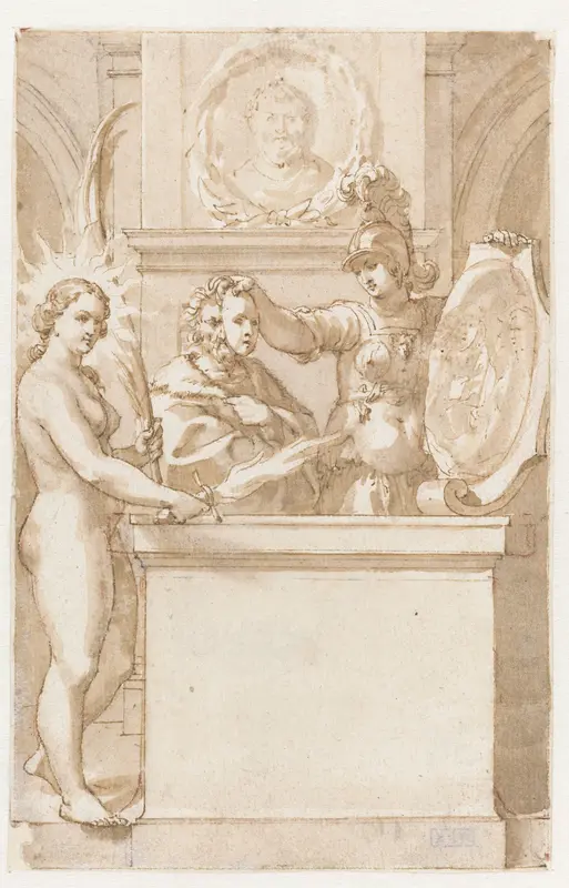 Ontwerp voor een titelblad voor de komedies van Terentius Wall Art by Jan de Bisschop - High-Resolution Digital Print