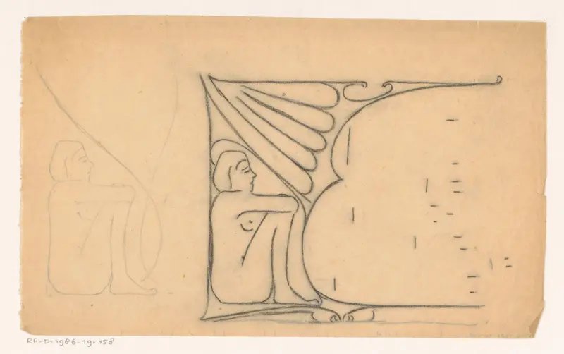Ontwerp voor een titelhoofd van: Arcadia, letterkundig maandblad voor dames Wall Art by Reinier Willem Petrus de Vries (1874-1953) - High-Resolution Digital Print