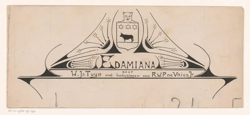 Ontwerp voor een titelhoofd van Edamiana van W.J. Tuyn Wall Art by Reinier Willem Petrus de Vries (1874-1953) - High-Resolution Digital Print