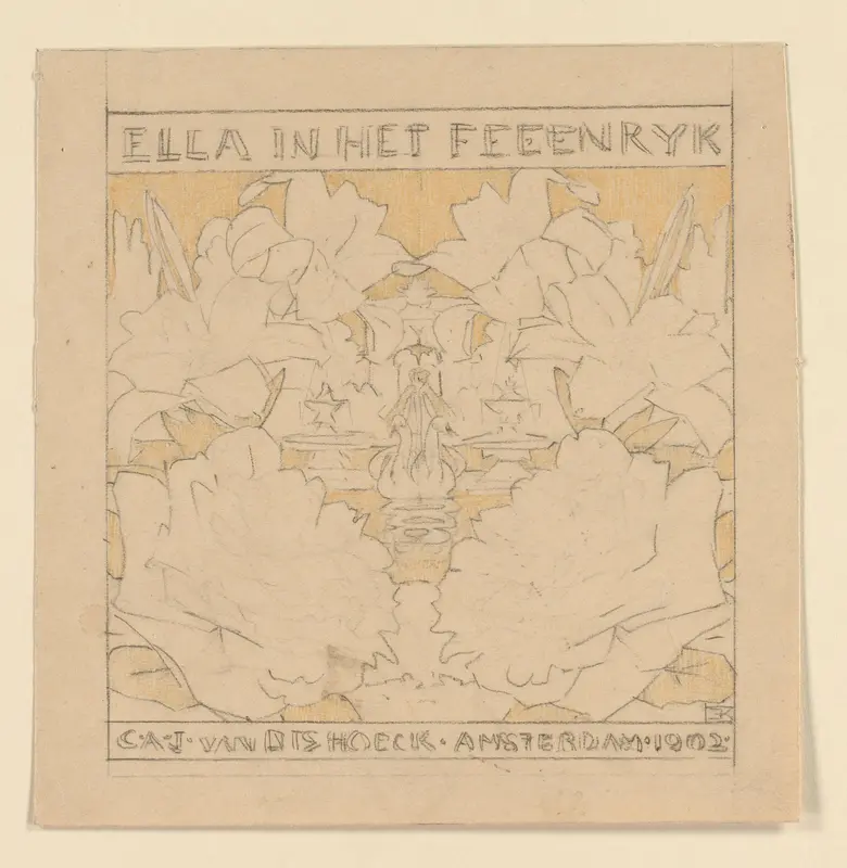 Ontwerp voor een titelpagina voor: Agatha Snellen, Ella in het Feeënrijk, 1902 Wall Art by Unknown - High-Resolution Digital Print