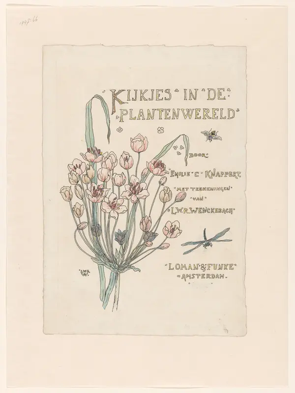 Ontwerp voor een titelpagina voor: Emilie C. Knappert, Kijkjes in de plantenwereld, 1893 Wall Art by Unknown - High-Resolution Digital Print