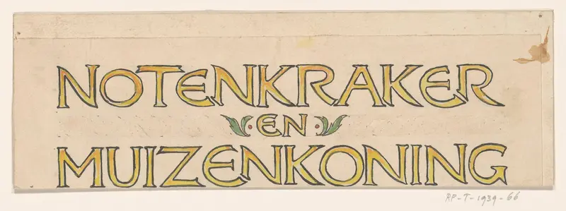 Ontwerp voor een titelpagina voor: E.T.A. Hoffmann, Notenkraker en muizenkoning, 1898 Wall Art by Willem Wenckebach - High-Resolution Digital Print