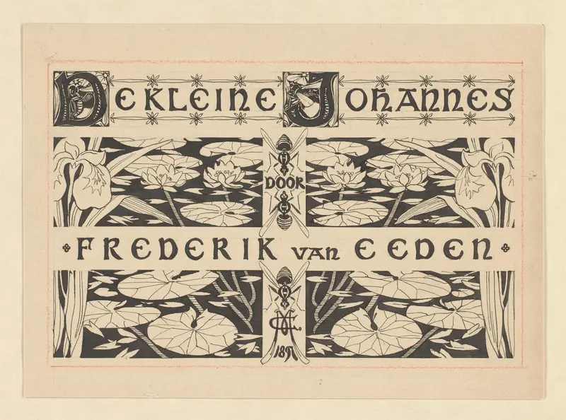 Ontwerp voor een titelpagina voor: Frederik van Eeden, De kleine Johannes, 1897 Wall Art by Edzard Koning - High-Resolution Digital Print