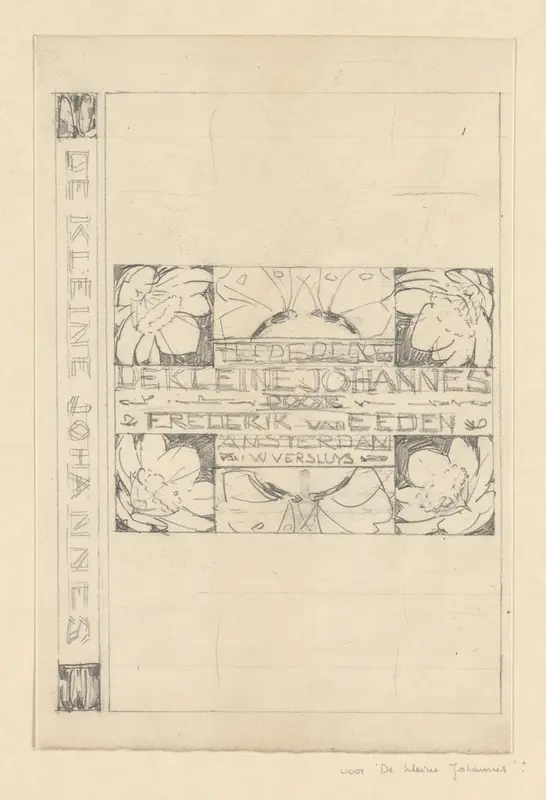 Ontwerp voor een titelpagina voor: Frederik van Eeden, De kleine Johannes Wall Art by Edzard Koning - High-Resolution Digital Print