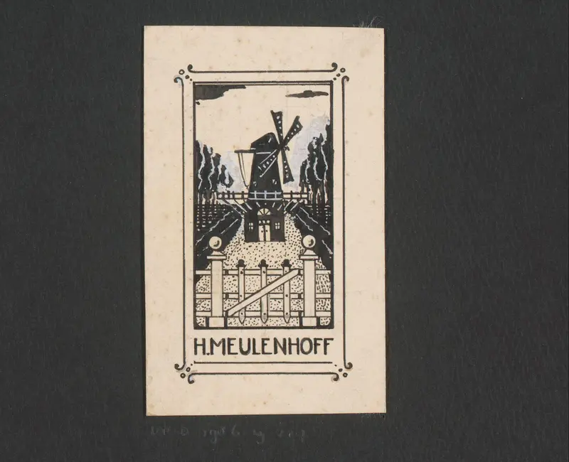 Ontwerp voor een uitgeversvignet van H. Meulenhoff Wall Art by Reinier Willem Petrus de Vries (1874-1953) - High-Resolution Digital Print