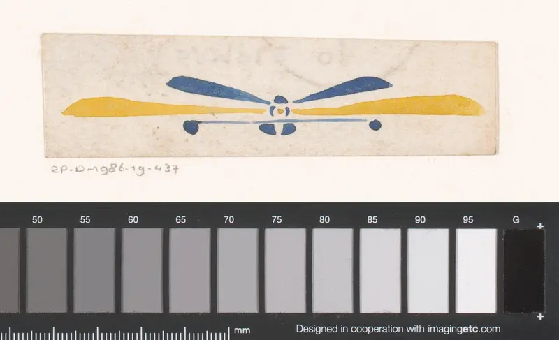 Ontwerp voor een vignet met een gestileerd insect Wall Art by Reinier Willem Petrus de Vries (1874-1953) - High-Resolution Digital Print