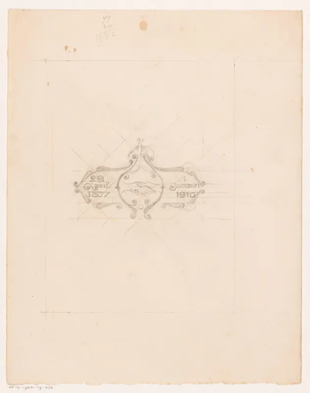 Ontwerp voor een vignet met schuddende handen Wall Art by Reinier Willem Petrus de Vries (1874-1953) - High-Resolution Digital Print