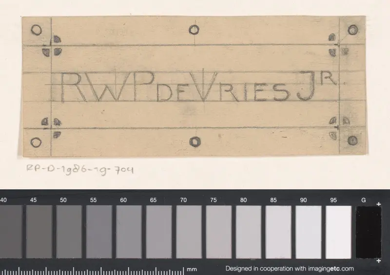 Ontwerp voor een vignet van R.W.P. de Vries Jr. Wall Art by Reinier Willem Petrus de Vries (1874-1953) - High-Resolution Digital Print