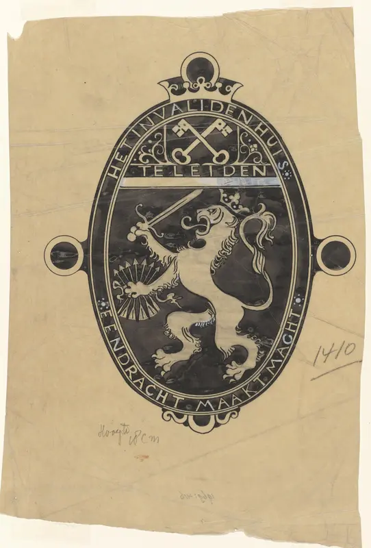 Ontwerp voor een vignet voor Het Invalidenhuis te Leiden Wall Art by Carel Adolph Lion Cachet - High-Resolution Digital Print