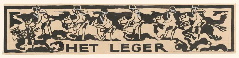 Ontwerp voor een vignet voor Het Leger Wall Art by Carel Adolph Lion Cachet - High-Resolution Digital Print