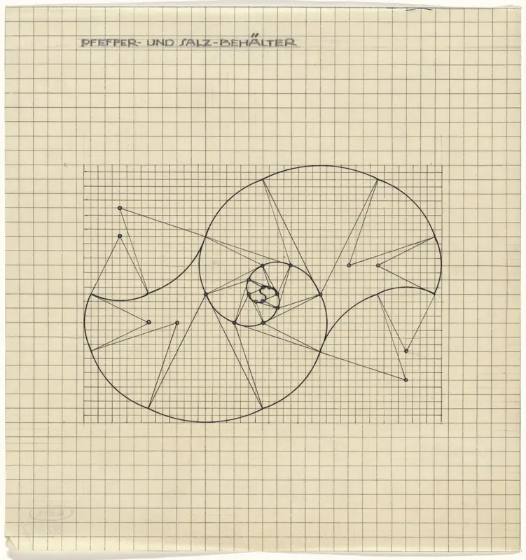 Ontwerp voor een zout- en pepervat Wall Art by Mathieu Lauweriks - High-Resolution Digital Print