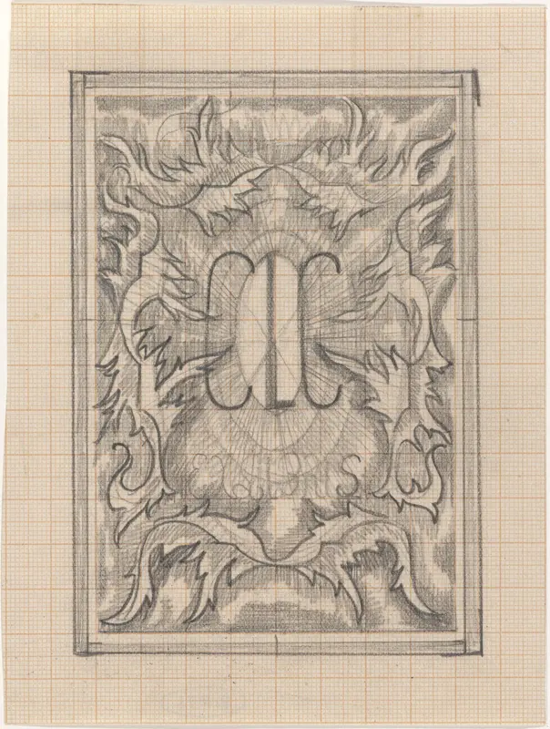 Ontwerp voor ex libris van Carel Lion Cachet Wall Art by Carel Adolph Lion Cachet - High-Resolution Digital Print