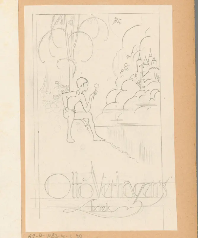 Ontwerp voor ex libris van Otto Verhagen (II) Wall Art by Otto Verhagen (I) - High-Resolution Digital Print