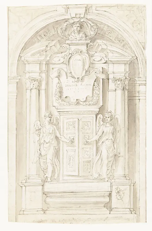 Ontwerp voor grafmonument van Jean Grusset, genaamd Richardot Wall Art by Peter Paul Rubens - High-Resolution Digital Print