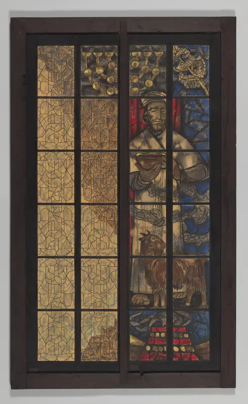 Ontwerp voor het midden gedeelte van een raam in het Noordertransept in de Dom te Utrecht Wall Art by Richard Nicolaüs Roland Holst - High-Resolution Digital Print