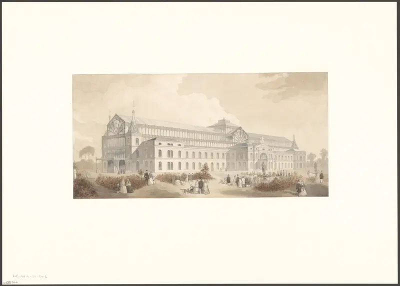 Ontwerp voor het Paleis voor Volksvlijt aan het Frederiksplein Wall Art by Unknown - High-Resolution Digital Print