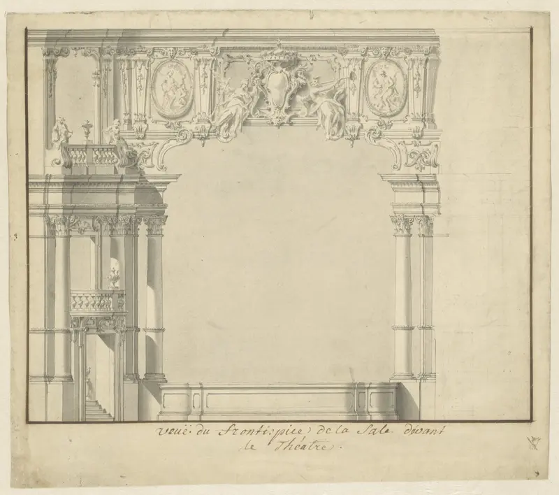Ontwerp voor het proscenium in de Hofoper, Mannheim Wall Art by Alessandro Galli Bibiena - High-Resolution Digital Print