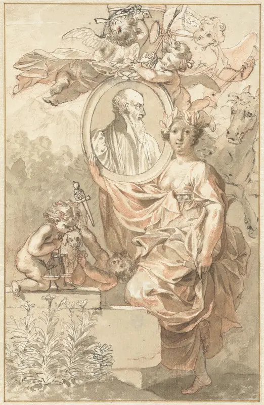 Ontwerp voor het titelblad van Sannisarius' Arcadia Wall Art by Jan Wandelaar - High-Resolution Digital Print