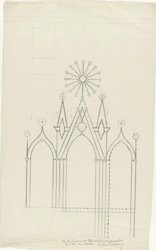 Ontwerp voor illuminatie bij het huis van burgemeester Hasselaer te Amsterdam, 1788 Wall Art by Hendrik G. van Raan - High-Resolution Digital Print