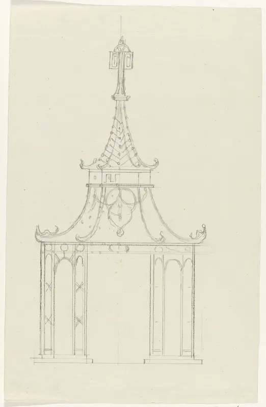 Ontwerp voor illuminatie van een huis te Amsterdam, 1788 Wall Art by Hendrik G. van Raan - High-Resolution Digital Print