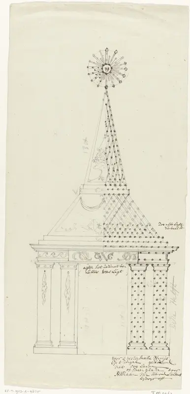 Ontwerp voor illuminatie van het West-Indisch Huis te Amsterdam, 1788 Wall Art by Unknown - High-Resolution Digital Print