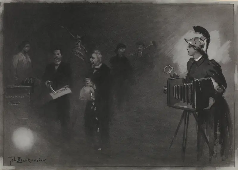 Ontwerp voor illustratie in De Amsterdammer: De troonrede, 24 sept. 1905 Wall Art by Johan Braakensiek - High-Resolution Digital Print