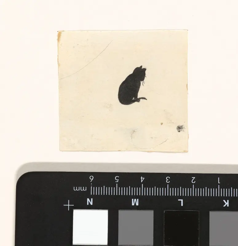Ontwerp voor illustratie voor In Holland staat een huis: silhouet van een poes Wall Art by Nelly Bodenheim - High-Resolution Digital Print