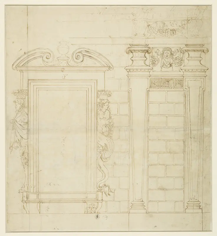 Ontwerp voor muur- en raamverdeling van het Palazzo dei Collegio dei Giureconsulti Wall Art by Vincenzo Seregni - High-Resolution Digital Print