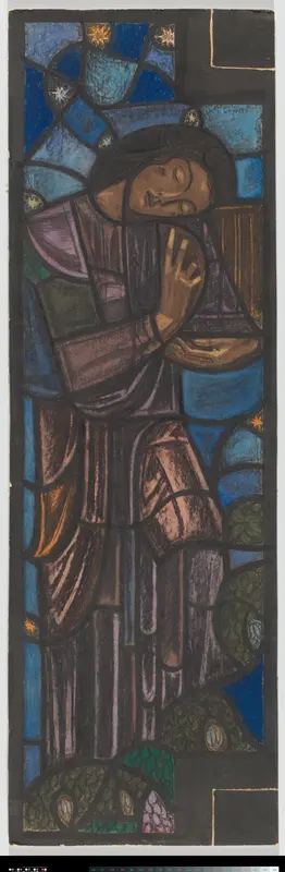 Ontwerp voor raam in het Nederlands Paviljoen op de tentoonstelling Arts Décoratifs te Parijs, 1925 Wall Art by Richard Nicolaüs Roland Holst - High-Resolution Digital Print