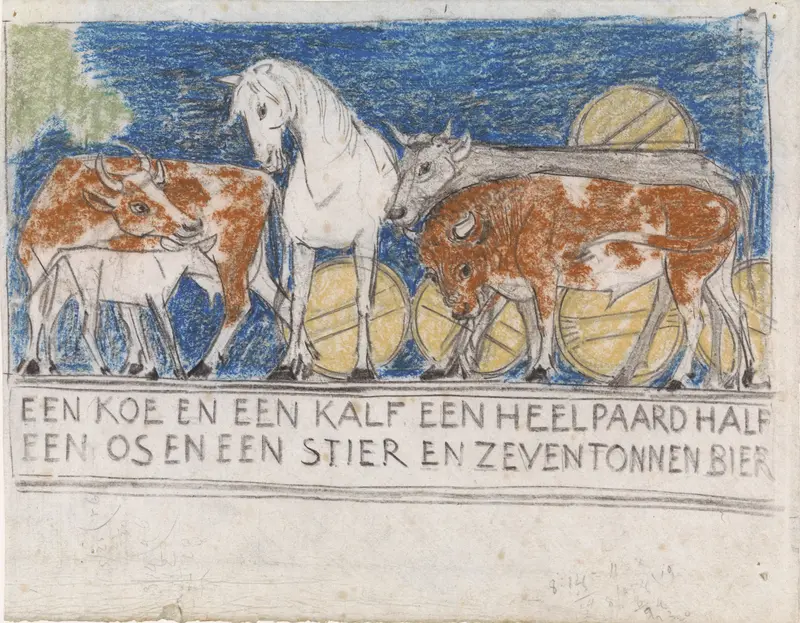 Ontwerp voor reclame van Nutrix-beschuit Wall Art by Gerrit Willem Dijsselhof - High-Resolution Digital Print