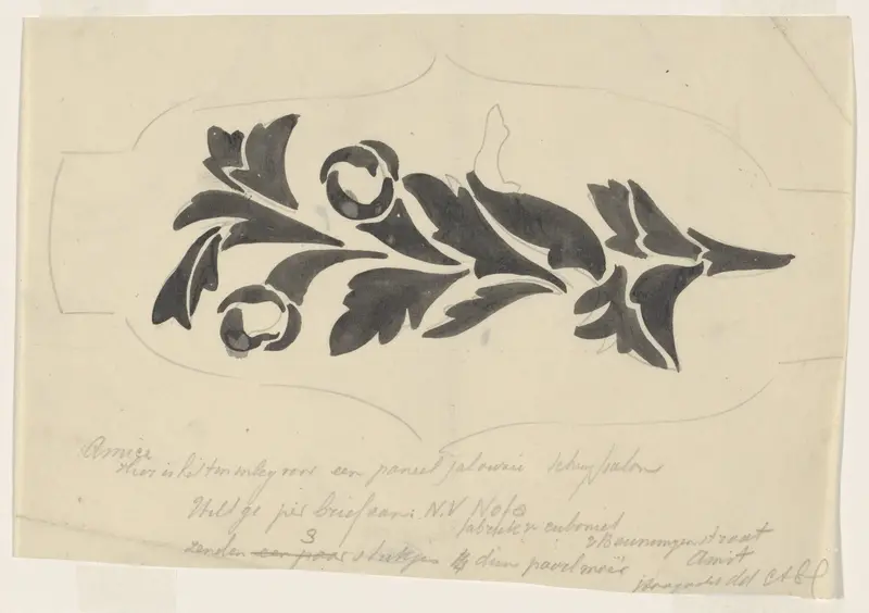 Ontwerp voor tininleg voor een paneel Wall Art by Carel Adolph Lion Cachet - High-Resolution Digital Print
