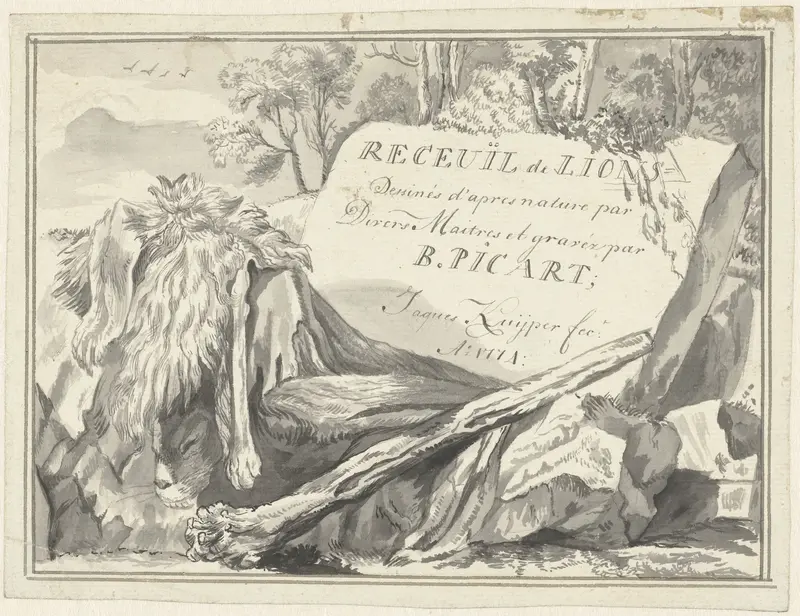 Ontwerp voor titelblad van Receuil de Lions Wall Art by Jacques Kuyper - High-Resolution Digital Print