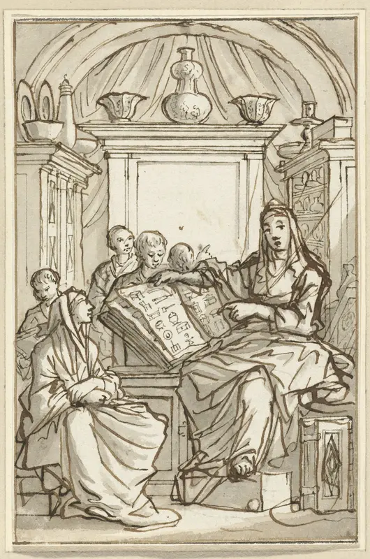 Ontwerp voor titelpagina Het Leerzaam Huisraad Wall Art by Joannes de Bosch - High-Resolution Digital Print