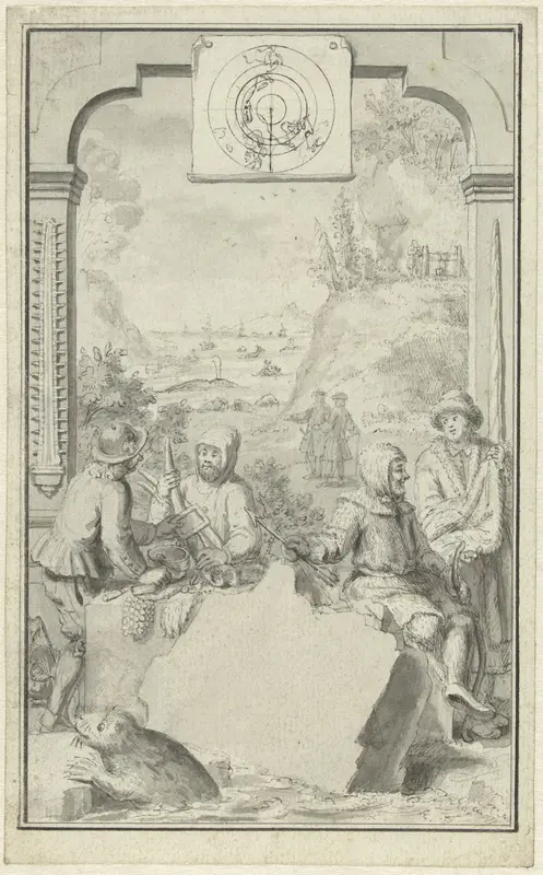Ontwerp voor titelpagina voor Hedendaagsche Historie, deel VII Wall Art by Jan Caspar Philips - High-Resolution Digital Print