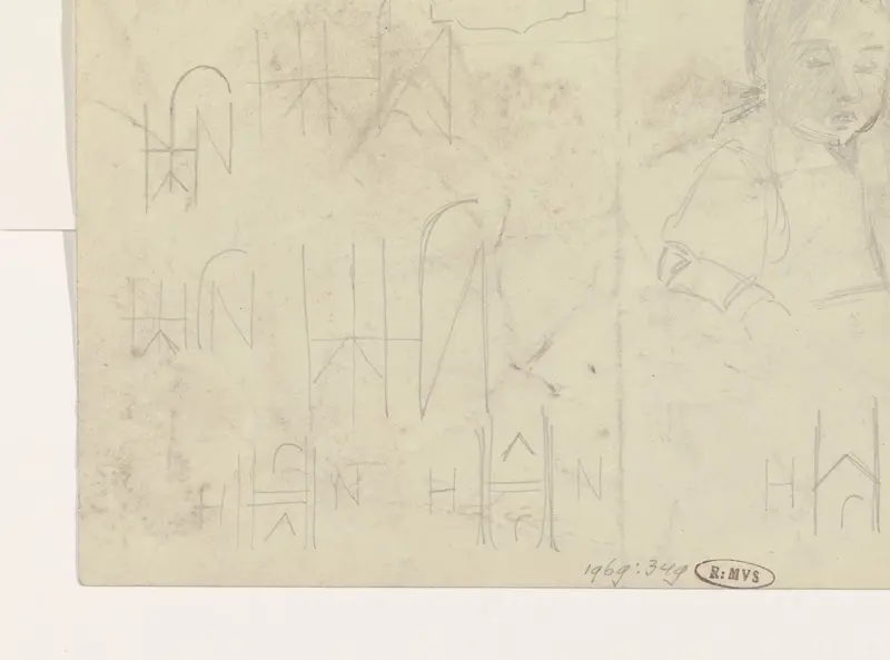 Ontwerpen voor een monogram en kinderkopje Wall Art by Carel Adolph Lion Cachet - High-Resolution Digital Print