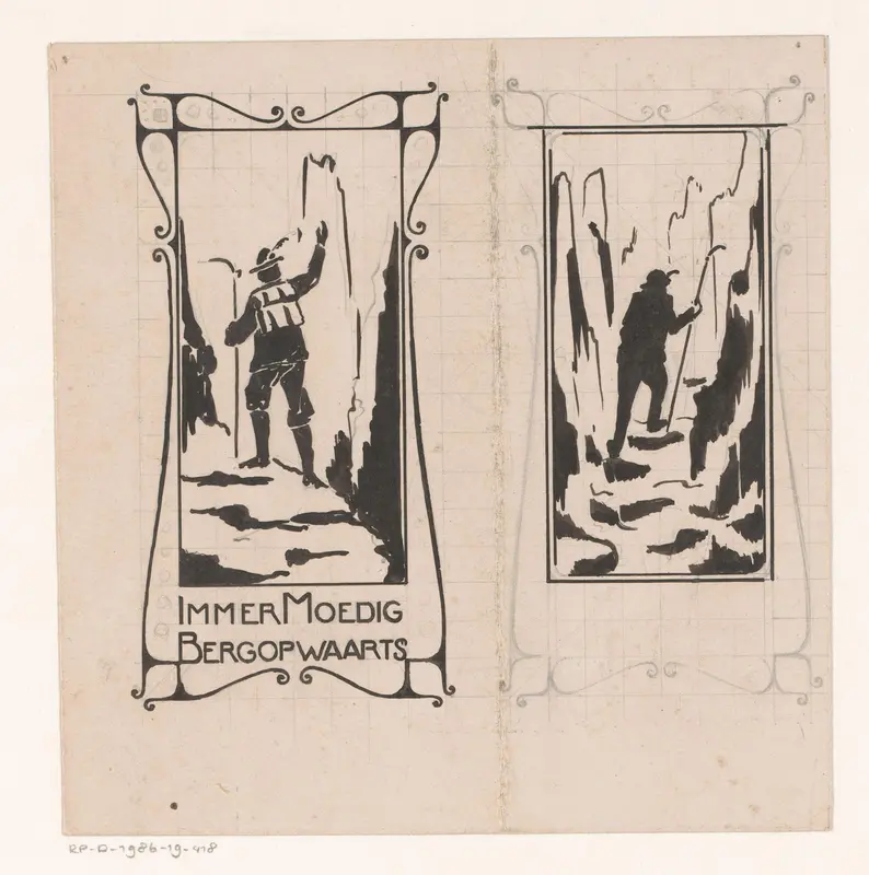 Ontwerpen voor een uitgeversvignet van J.M. Bredée Wall Art by Reinier Willem Petrus de Vries (1874-1953) - High-Resolution Digital Print