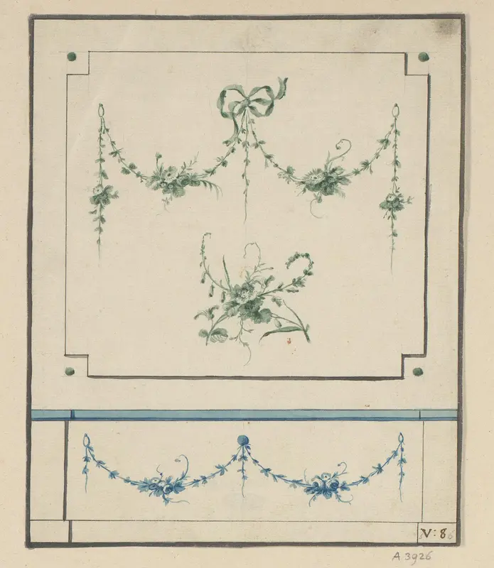 Ontwerptekening voor een kamerwand Wall Art by Abraham van Strij (I) - High-Resolution Digital Print