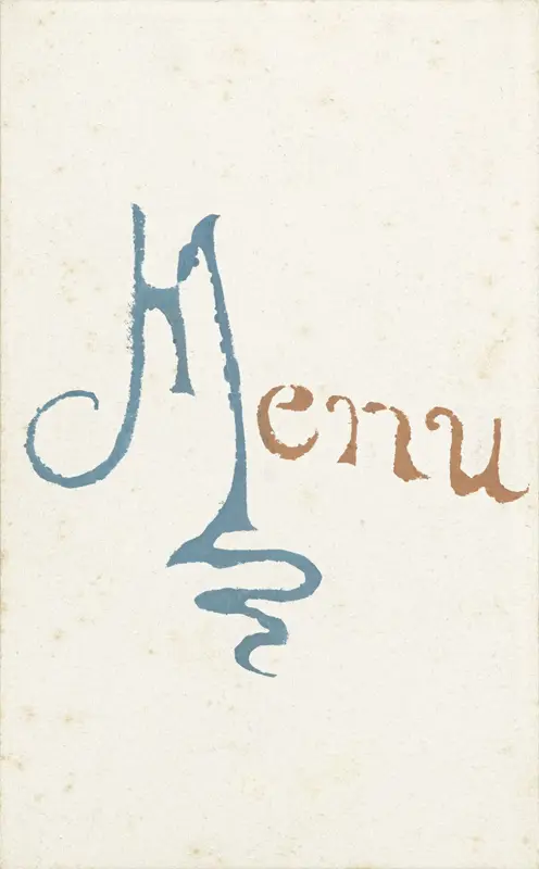 Ontwerptekening voor een menu Wall Art by Theo Colenbrander - High-Resolution Digital Print
