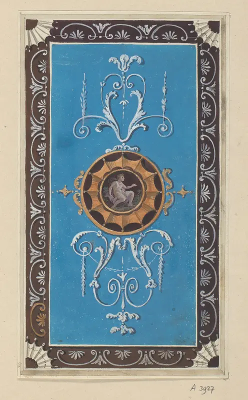 Ontwerptekening voor een wand- of plafonddecoratie Wall Art by Abraham van Strij (I) - High-Resolution Digital Print
